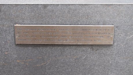 WWII Bombing Monument Plaque